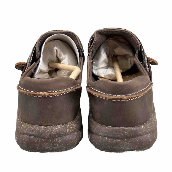 CLARKS WOMEN’S SIZE 6.5 ROSEVILLE DOT DARK BROWN LEATHER SLIP-ON LOAFER - Picture 2 of 8